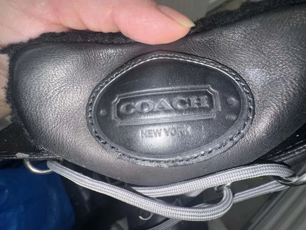 Coach Laura Black Signature Logo Winter Boots Size 10B